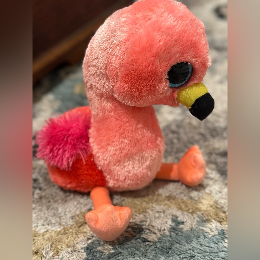 TY Beanie Boos Flamingo Gilda Pink Tag Plush Stuffed Animal Toy 2018 12". NWT.